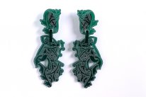 Pendientes "Sier Acrylic Green"