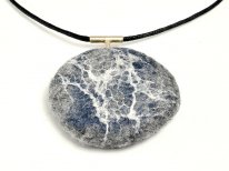 Necklace "Small stone-grey"