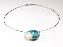 Necklace "Small soft stone-blue"