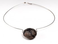 Necklace "Small soft stone-grey"