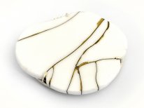 Broche "Kintsugi-record"