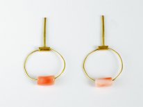 Earrings "Mini cercle rosa"